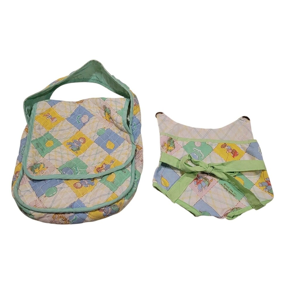 1983 Cabbage Patch Diaper Bag and Back Front Carrier Baby Doll